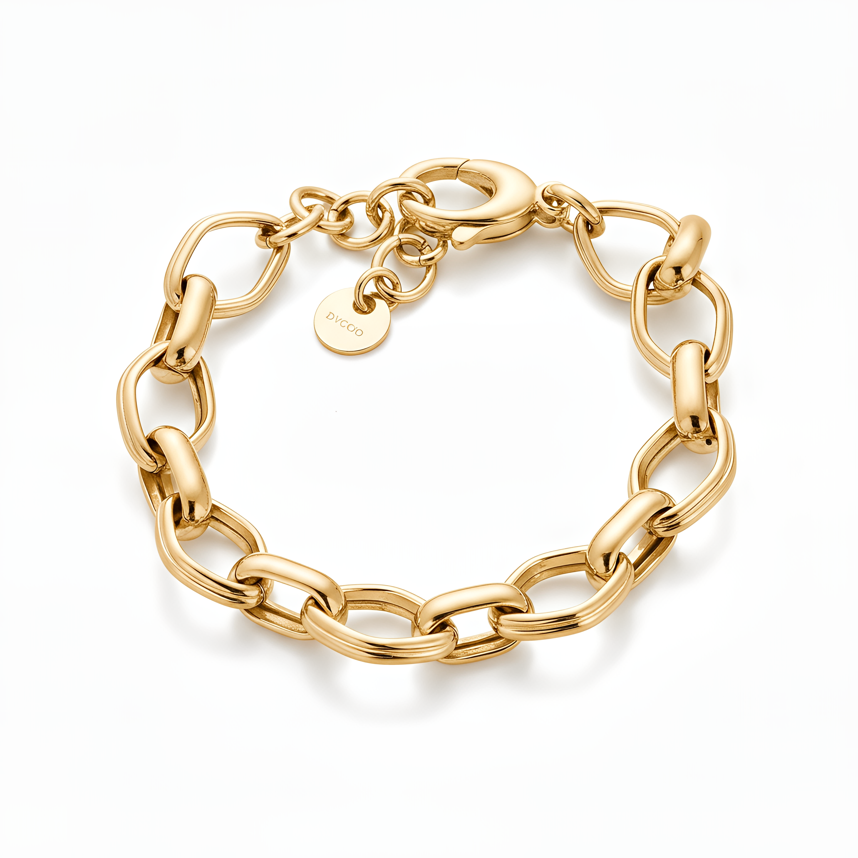 Bracciale Catena DVCCIO in Argento 925 Laminato Oro 24KT
