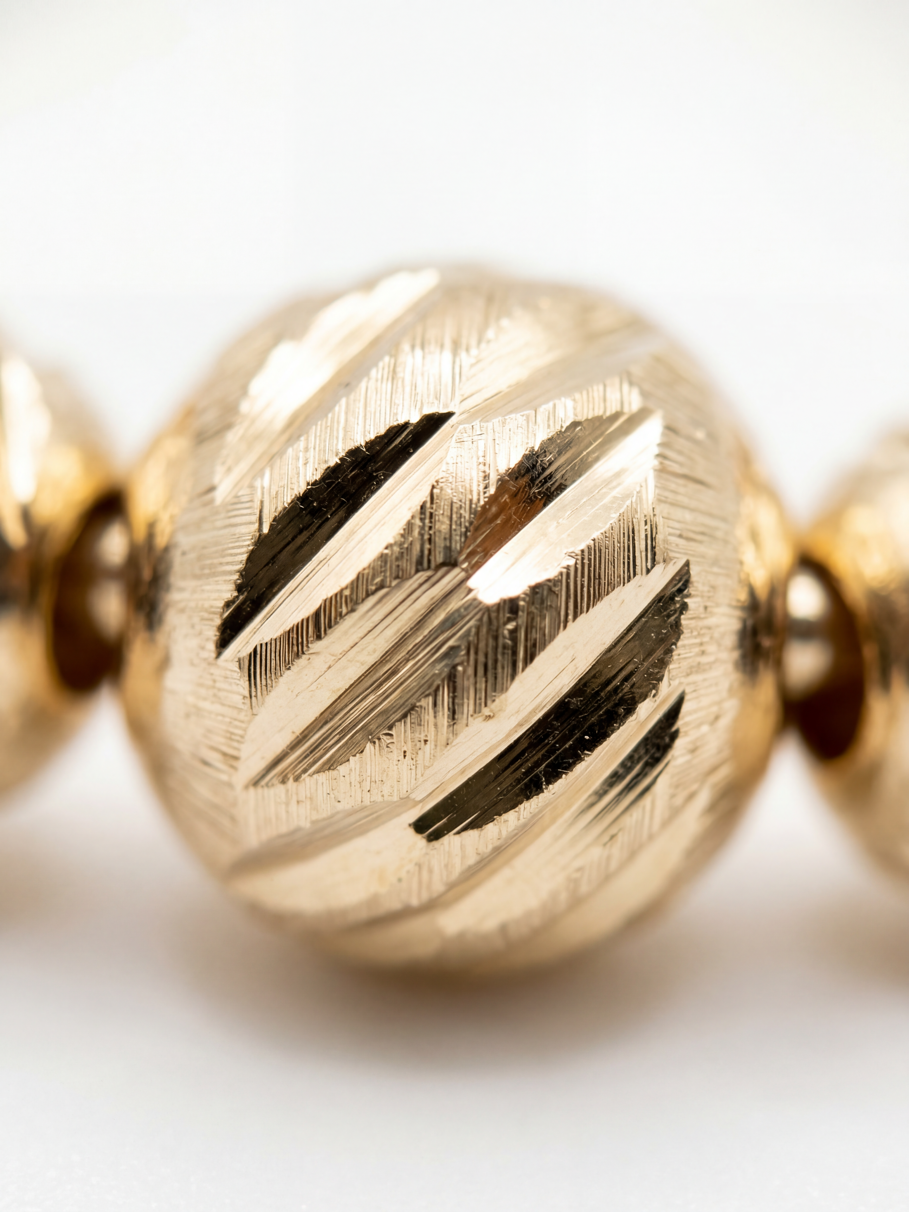 Orecchini a Cerchio con Sfere Diamantate Rewind Argento 925 Placcata Oro 24KT