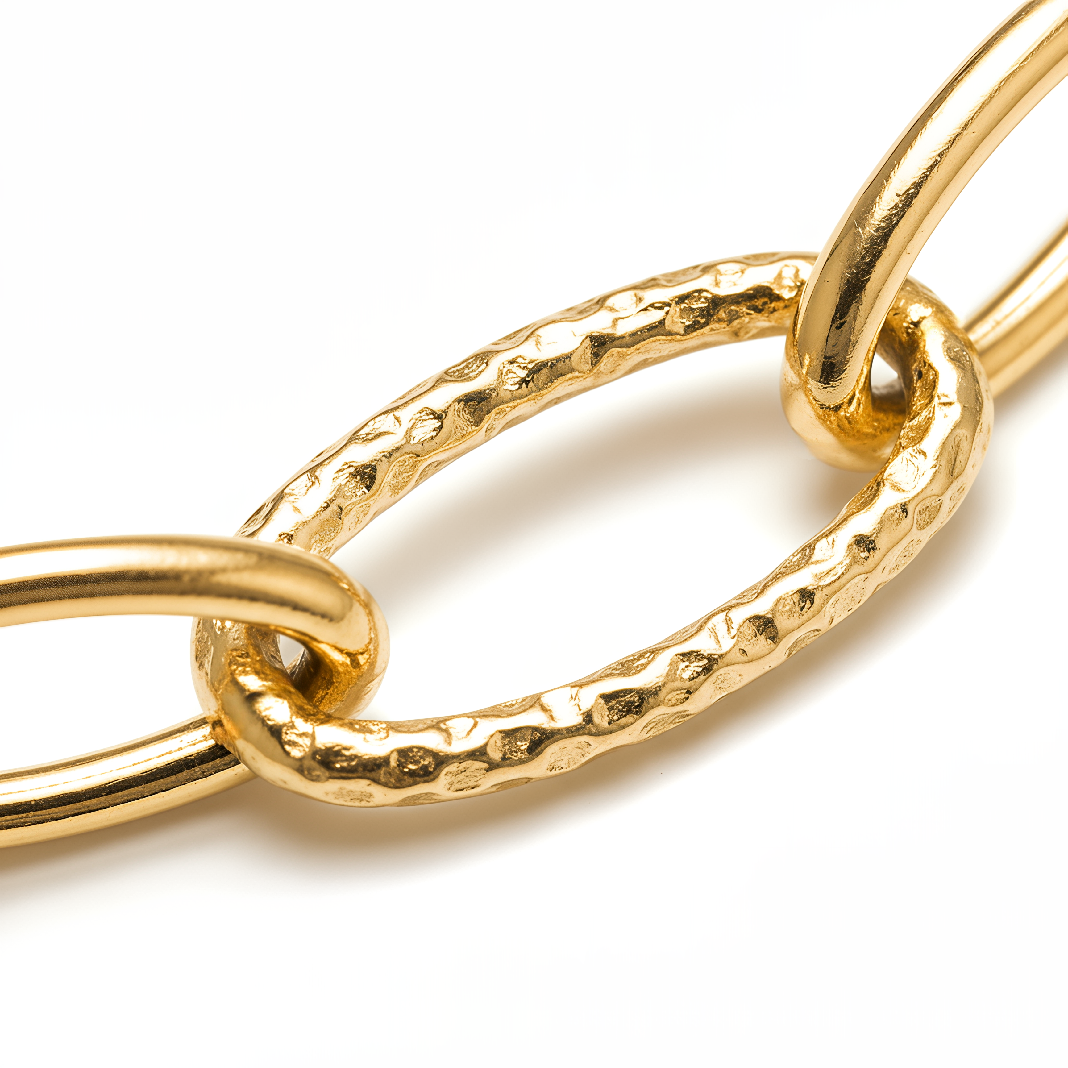 Bracciale a Catena Ovale Dubai Argento 925 Placcata Oro 24KT