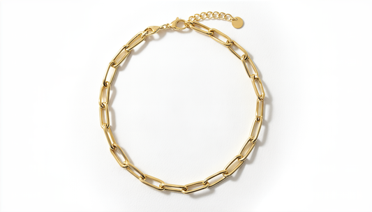 Collana a Catena Ovale DVCCIO in Argento 925 Laminato Oro 24KT