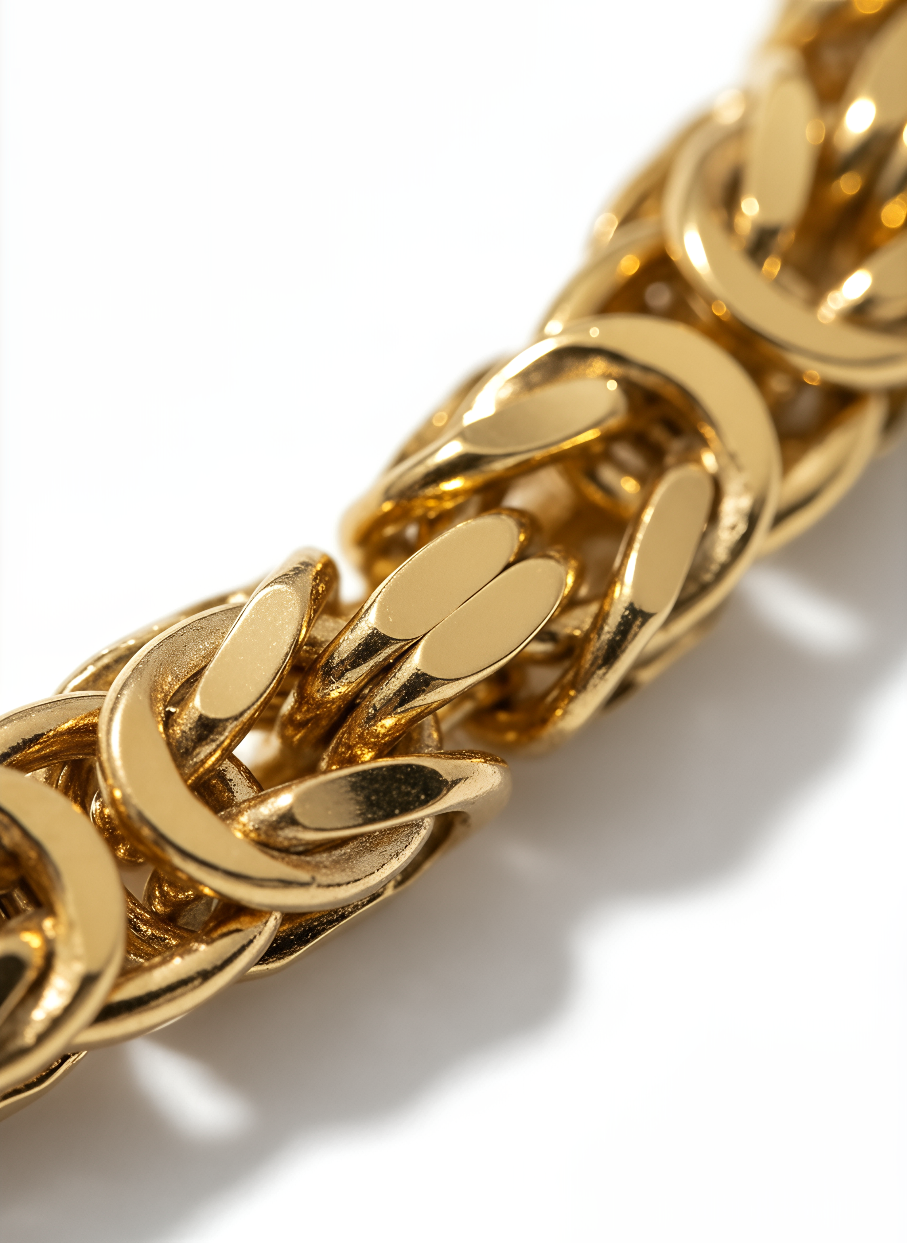 Collana Bizantina Media Dubai Argento 925 Placcata Oro 24KT