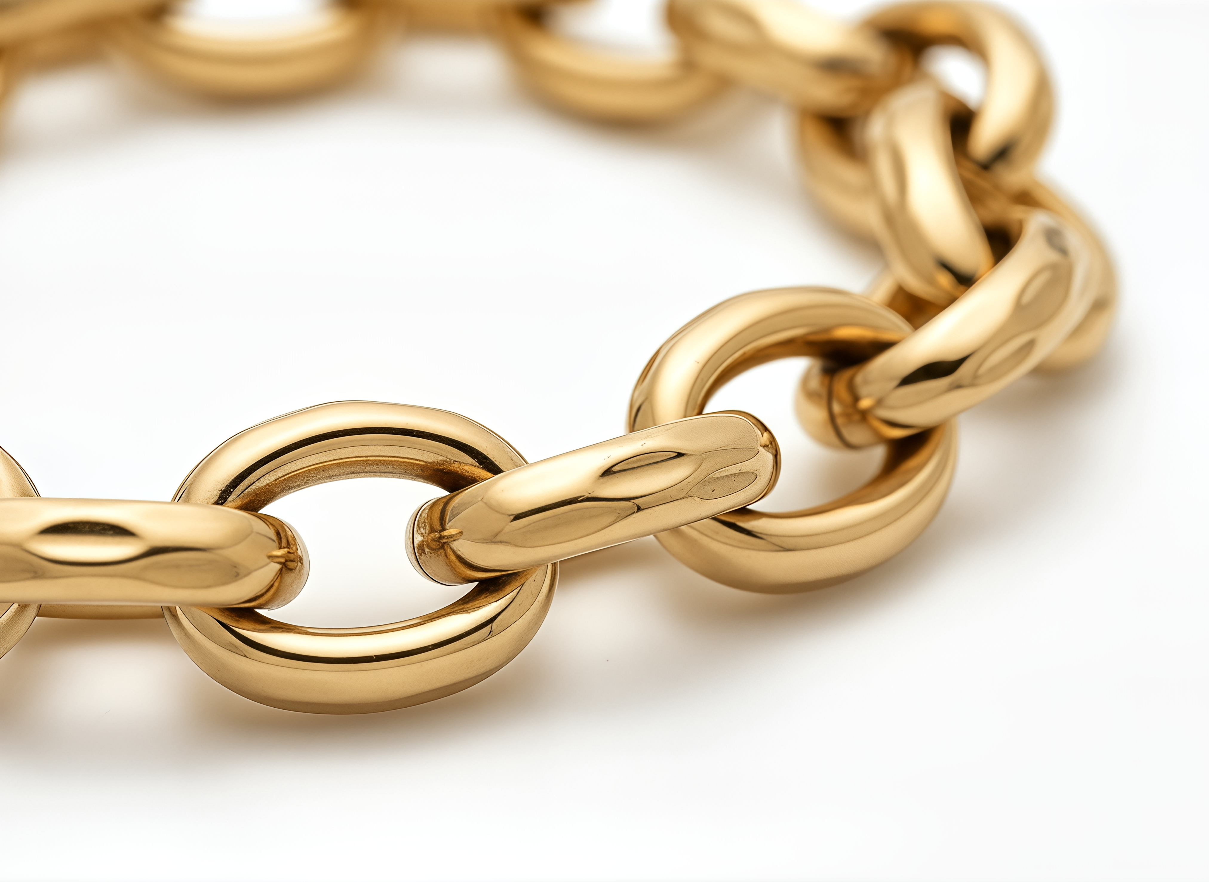 Bracciale a Catena Intrecciata Dubai Argento 925 Placcata Oro 24KT