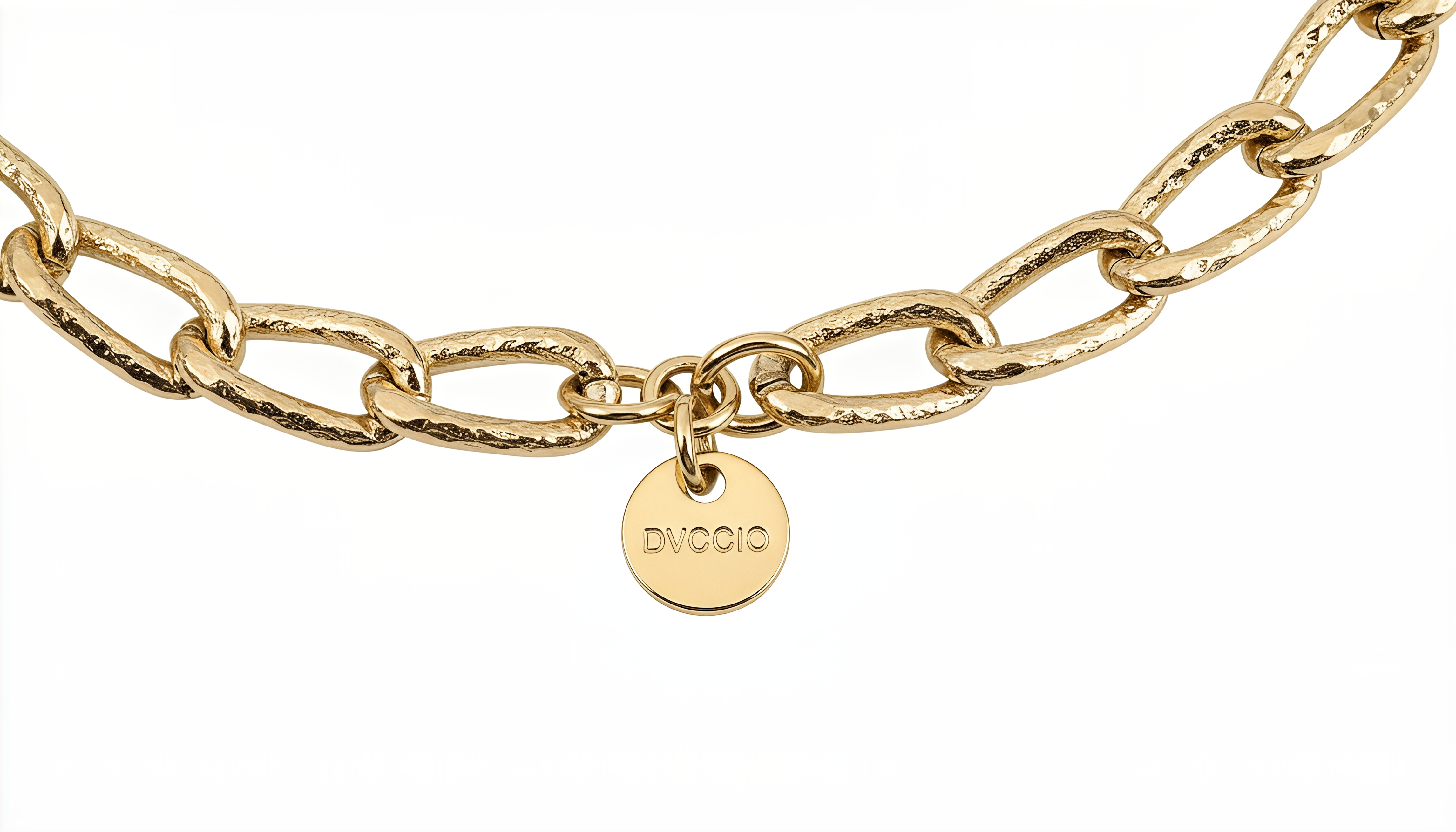 24KT Gold Plated 925 Silver Dubai Oval Chain Necklace