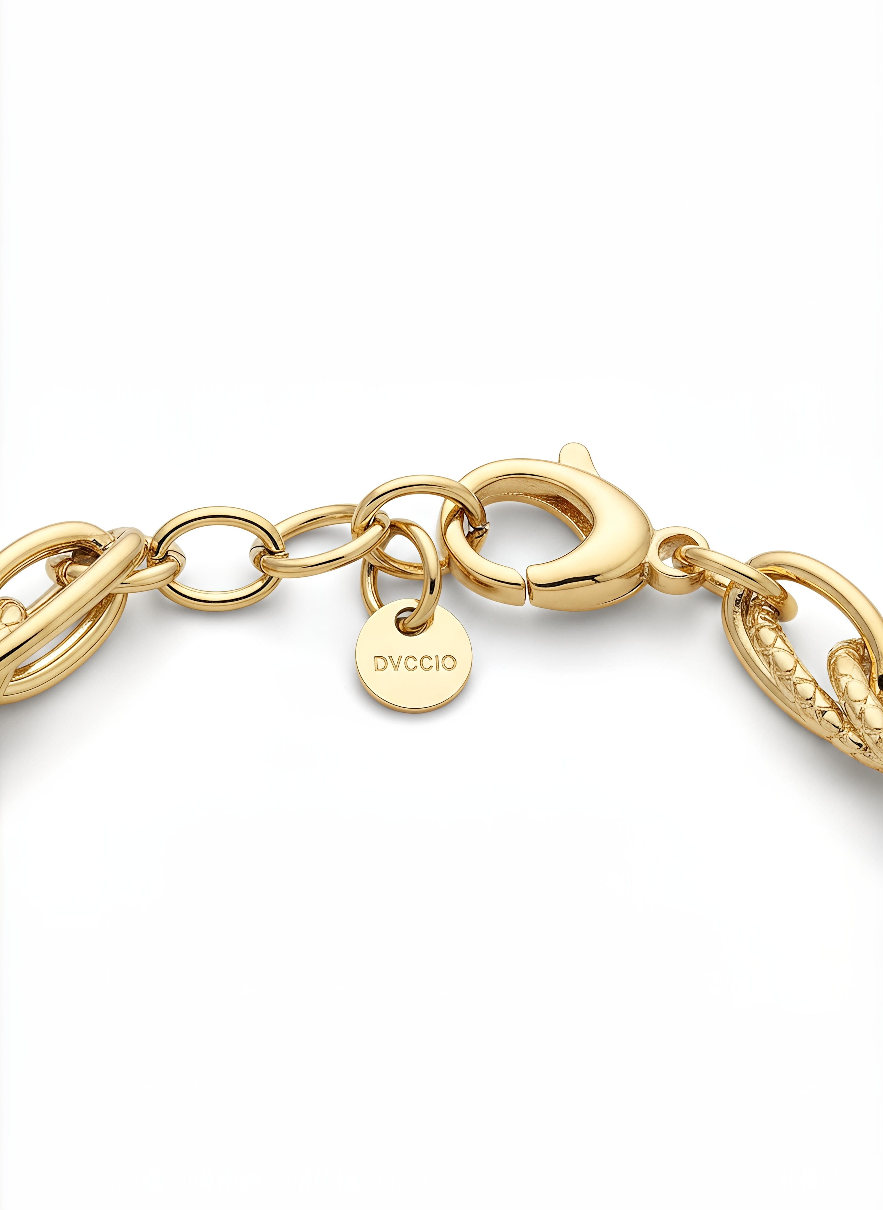 Collana a Catena DVCCIO in Argento 925 Laminato Oro 24KT