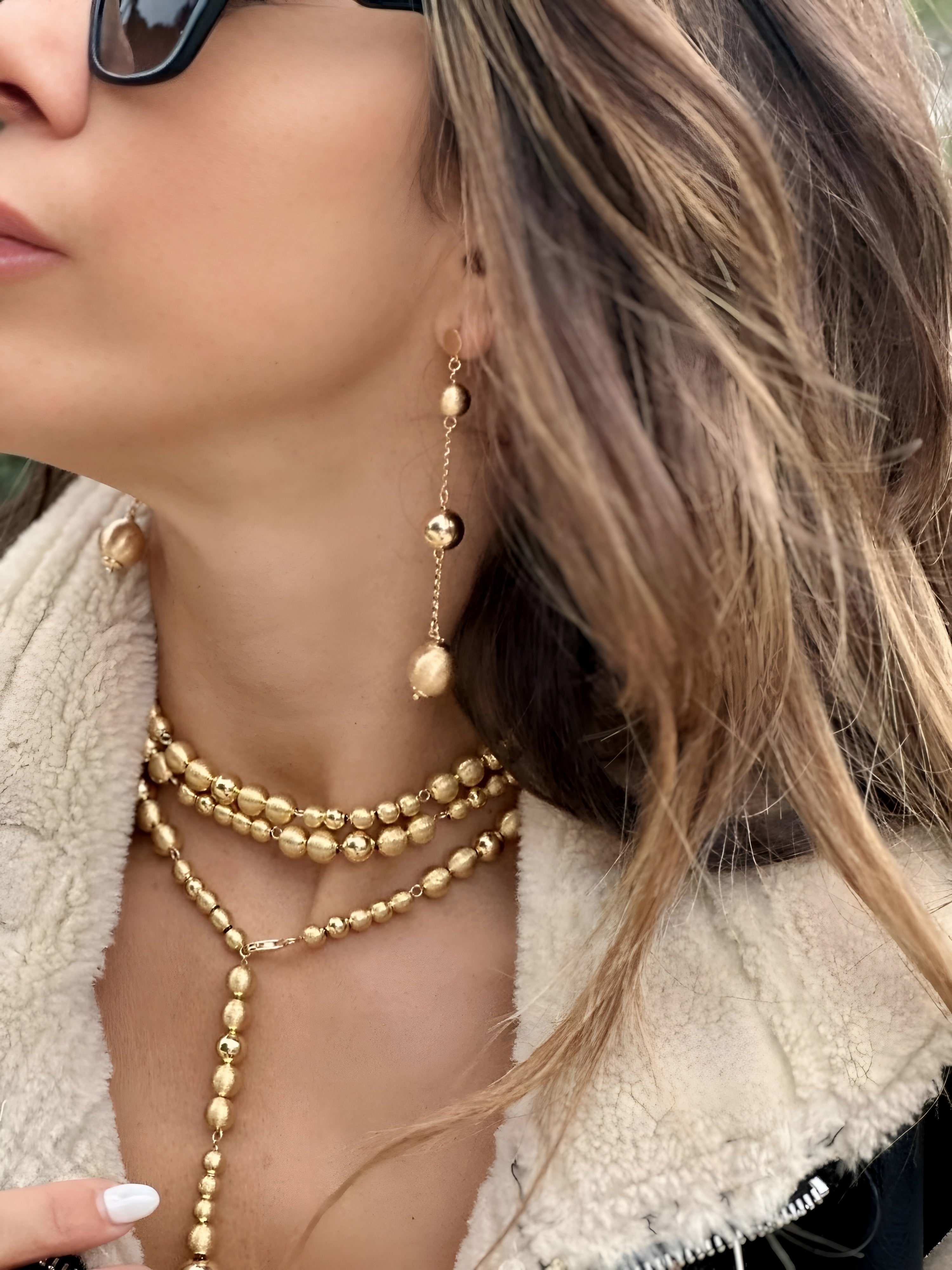 925 silver drop earrings plated in 24KT gold