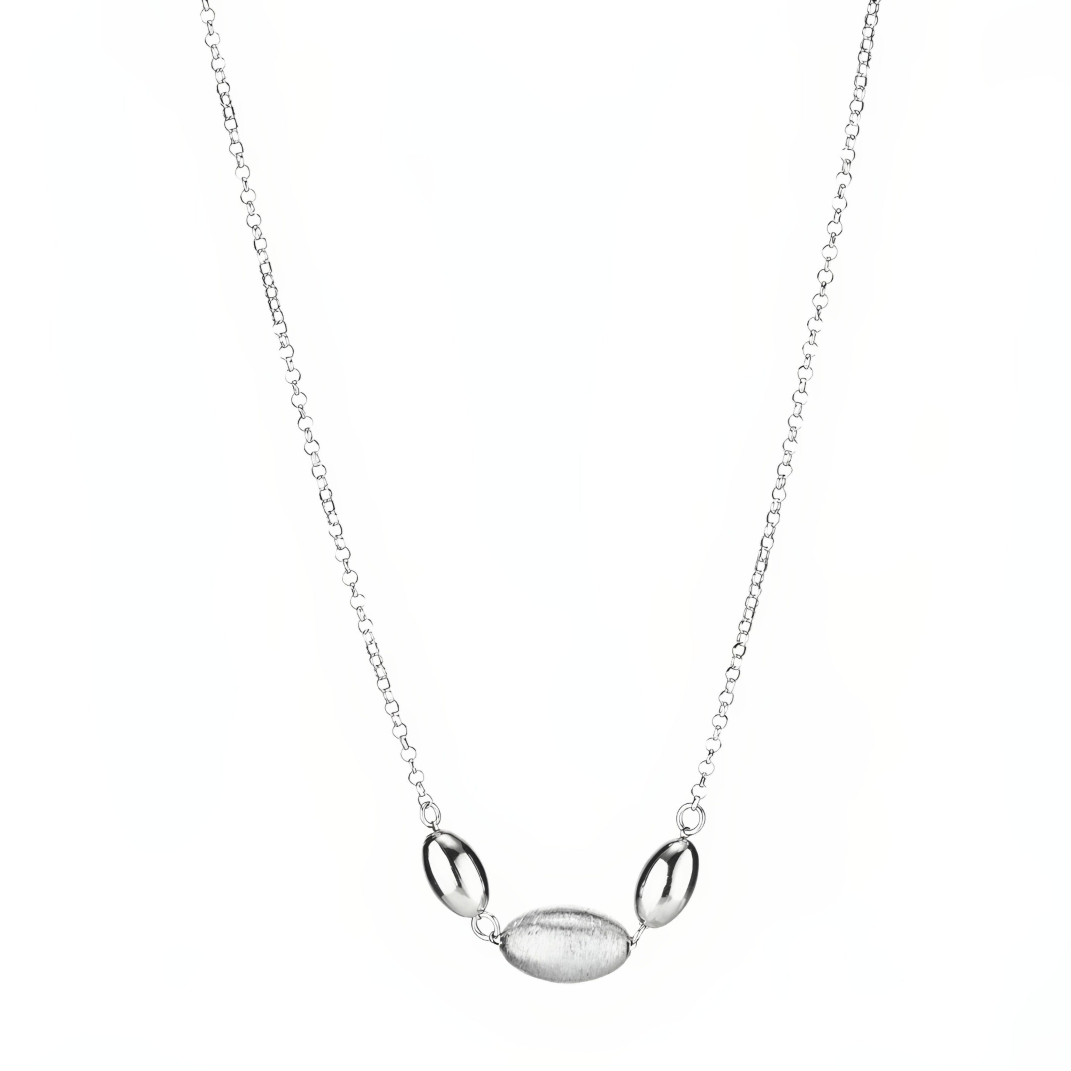 Collana Girocollo SABA in Argento 925 Laminato Oro 24KT con Ovaline