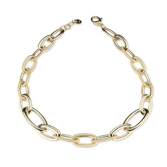 DIVINA | Girocollo donna in Argento 925 e Laminatura in Oro 24Kt a spessore.