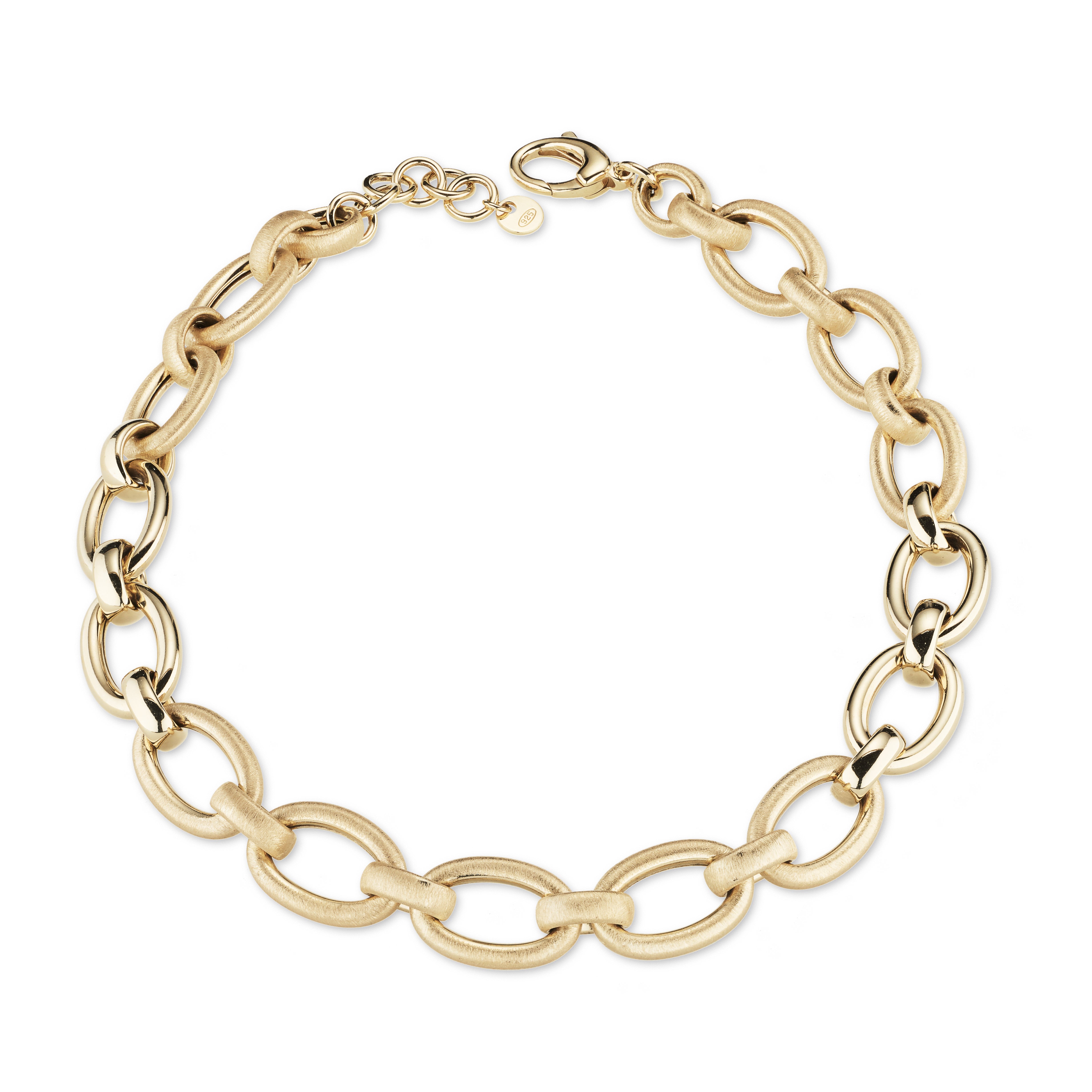 Collana donna Divina in Argento 925 Laminata in Oro 24KT - Design Elegante Italiano