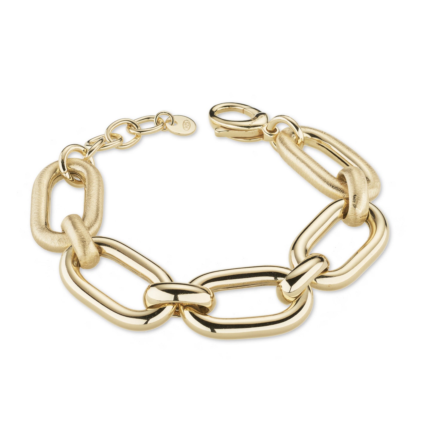 DIVINA | Bracciale donna in Argento 925 Laminato in Oro 24Kt a spessore.