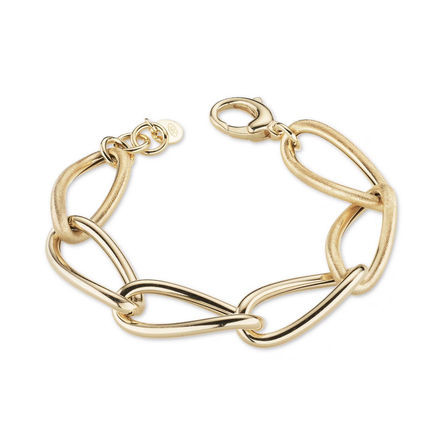 DIVINA | Bracciale donna in Argento 925 Laminato in Oro 24Kt a spessore.