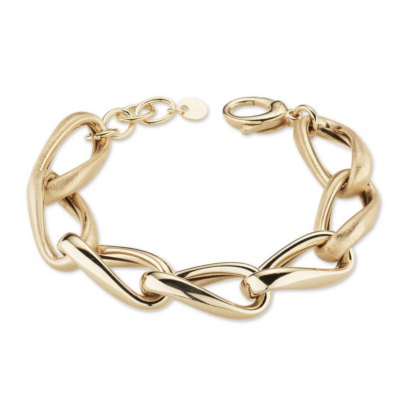 DIVINA | Bracciale donna in Argento 925 Laminato in Oro 24Kt a spessore.