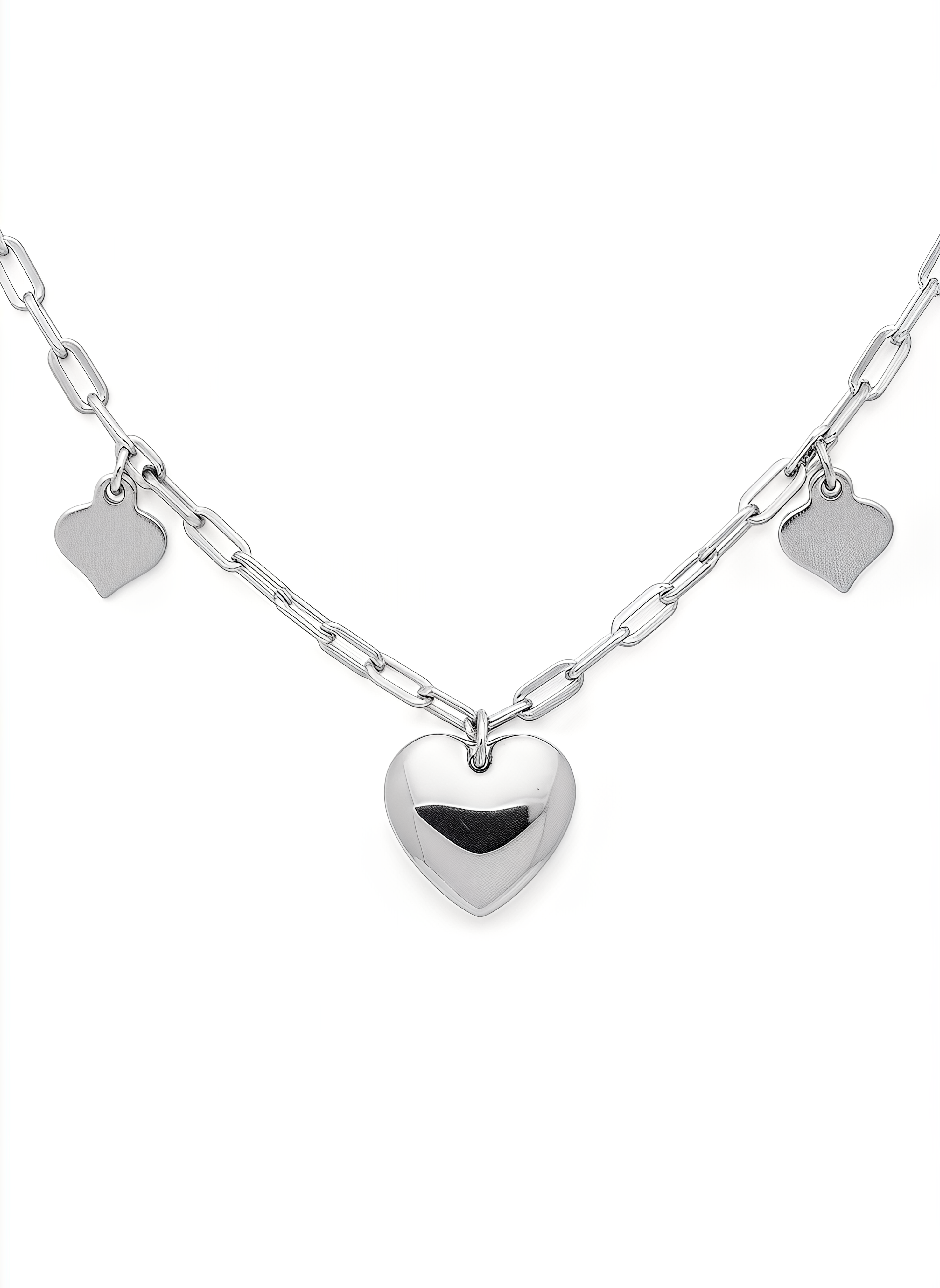 Charlene Cuori Necklace – 925 Silver with 24KT Gold Plated Finish