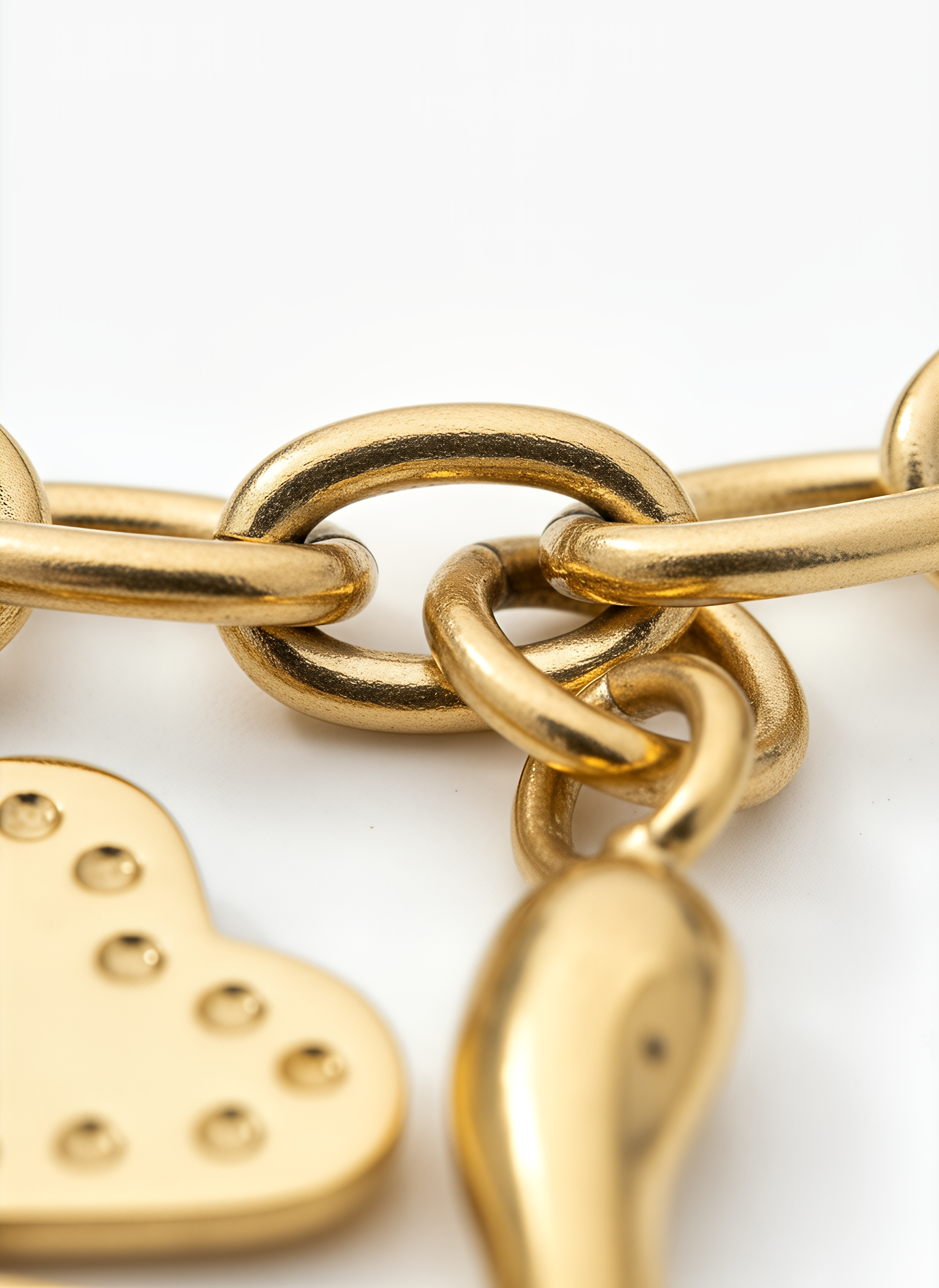 Bracciale a Catena Rolò con Charm Quadrifoglio e Cornetto Frida Argento 925 Placcata Oro 24KT