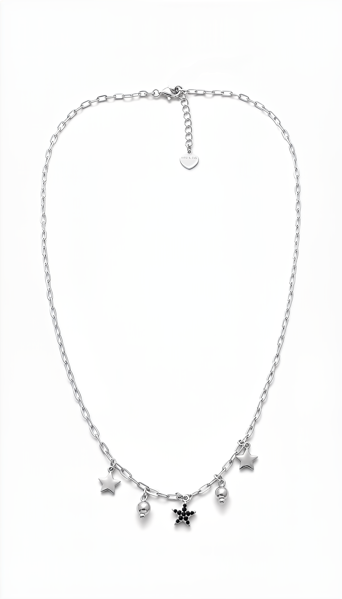 Collana Chèrie Stella Nera in Argento 925 Laminato Oro 24KT