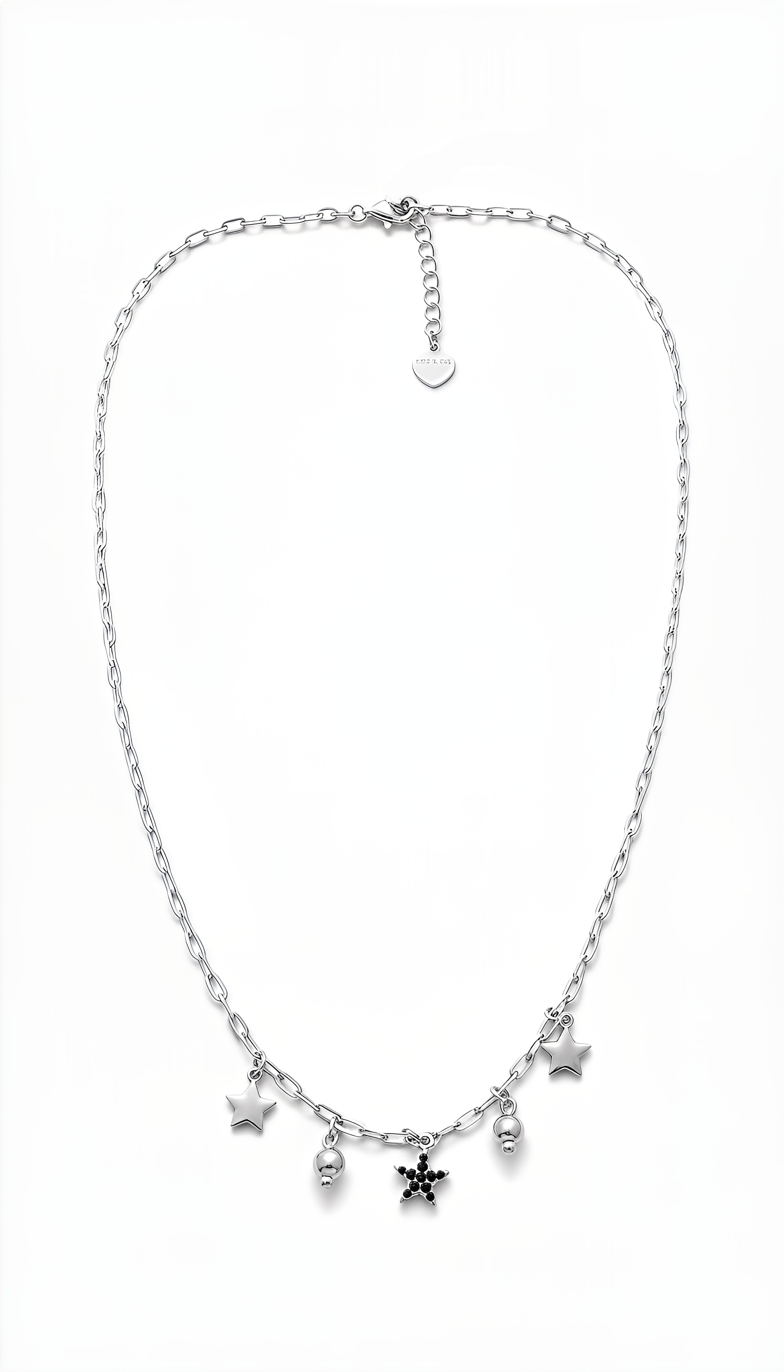 Chèrie Black Star Necklace in 925 Silver and 24KT Gold Plated