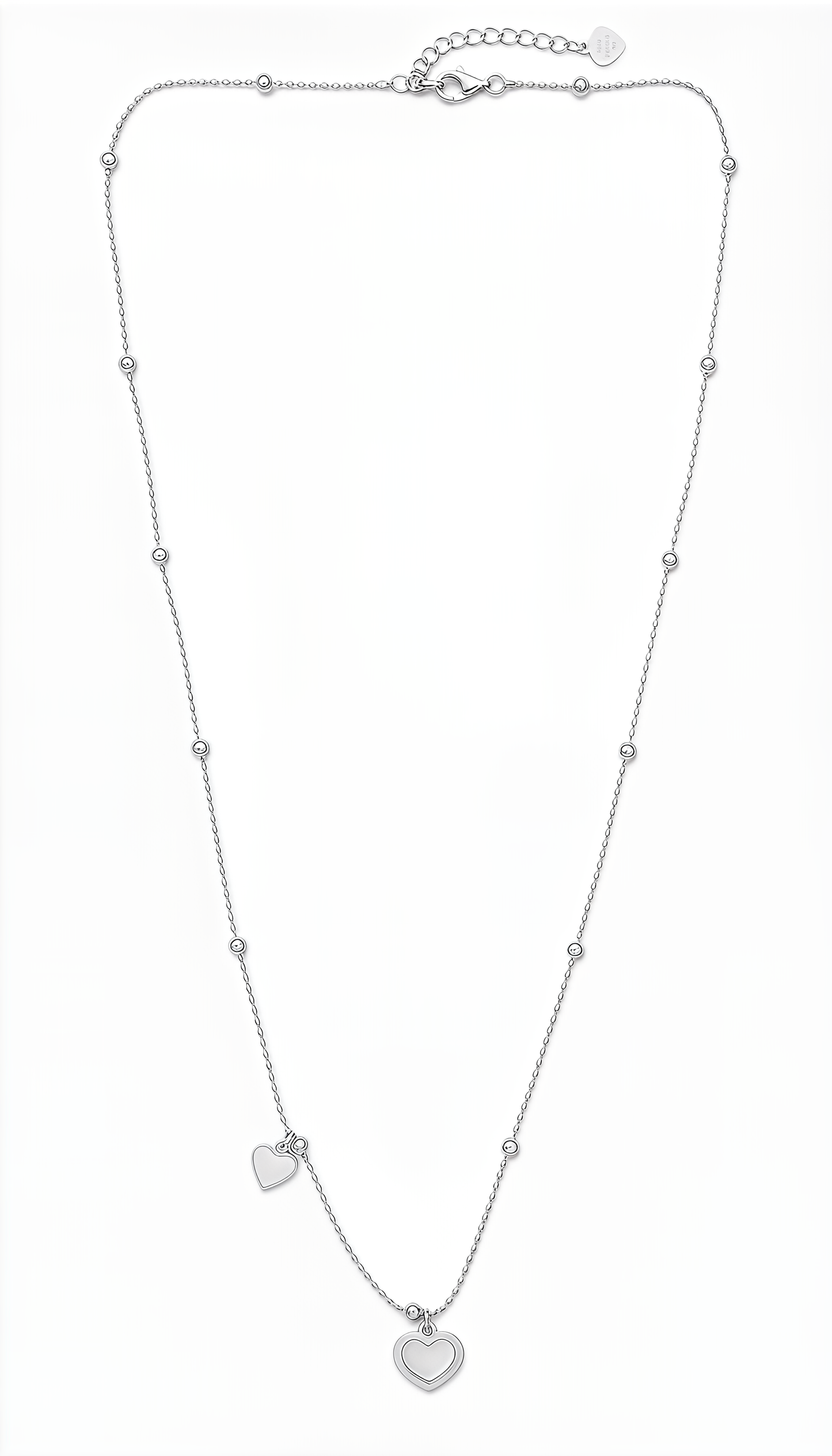 Collana Cuore Lunga in Argento 925 Laminato in Oro 24KT