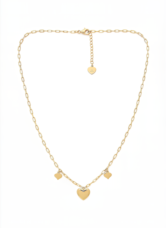 Collana Charlene Cuori – Argento 925 Laminato Oro 24KT